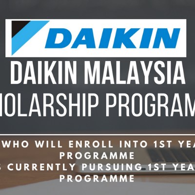 For Malaysian Students Daikin Malaysia Group Scholarship Program 2019