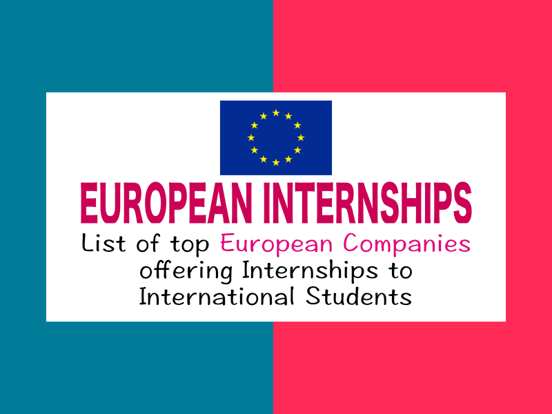 European Internships with Companies offering Sponsorships