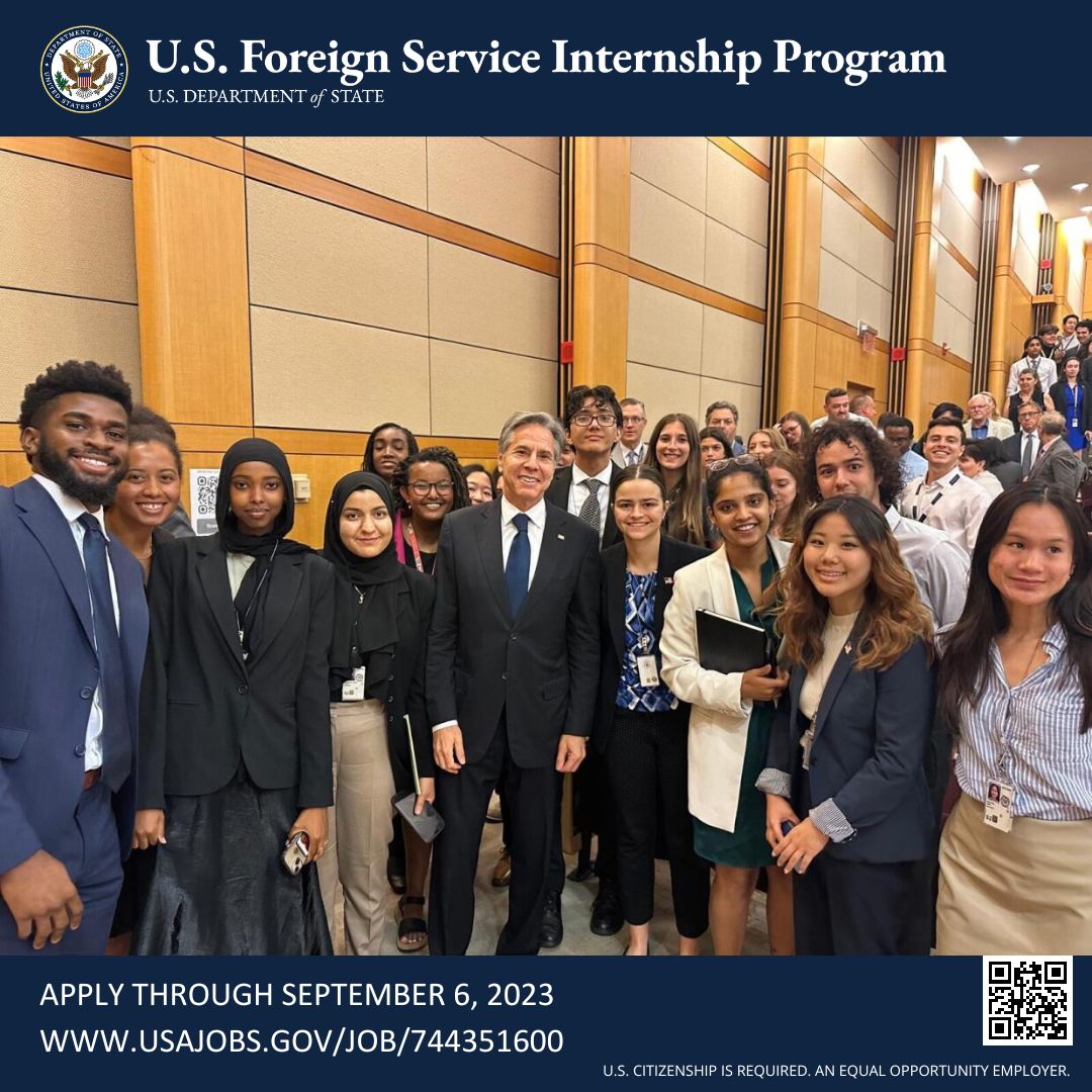 U.S. Foreign Service Summer Internship Program Now Accepting Applications for 2024 and 2025