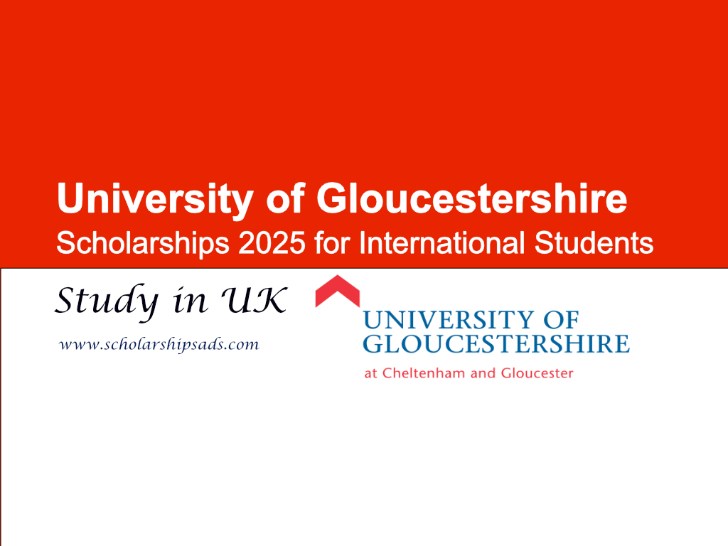University of Gloucestershire UK Scholarships 2024-2025 for International Students