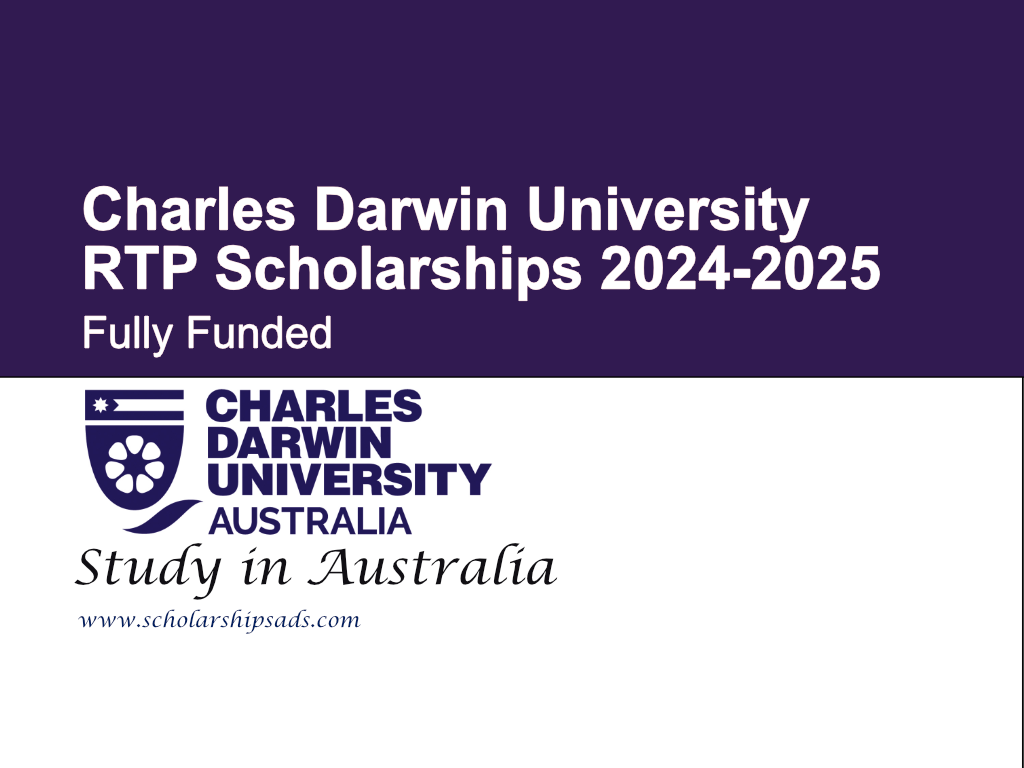 Charles Darwin University RTP Scholarships 2024-2025 in Australia (Fully Funded)