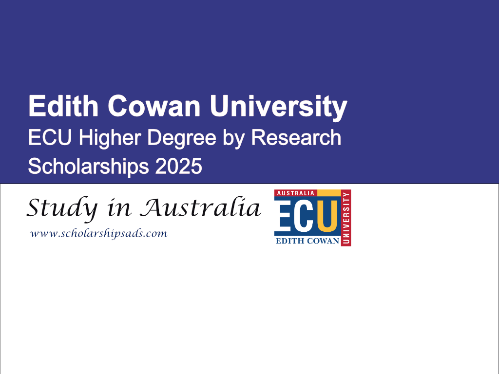 Edith Cowan University Australia ECU Research Scholarships 2025