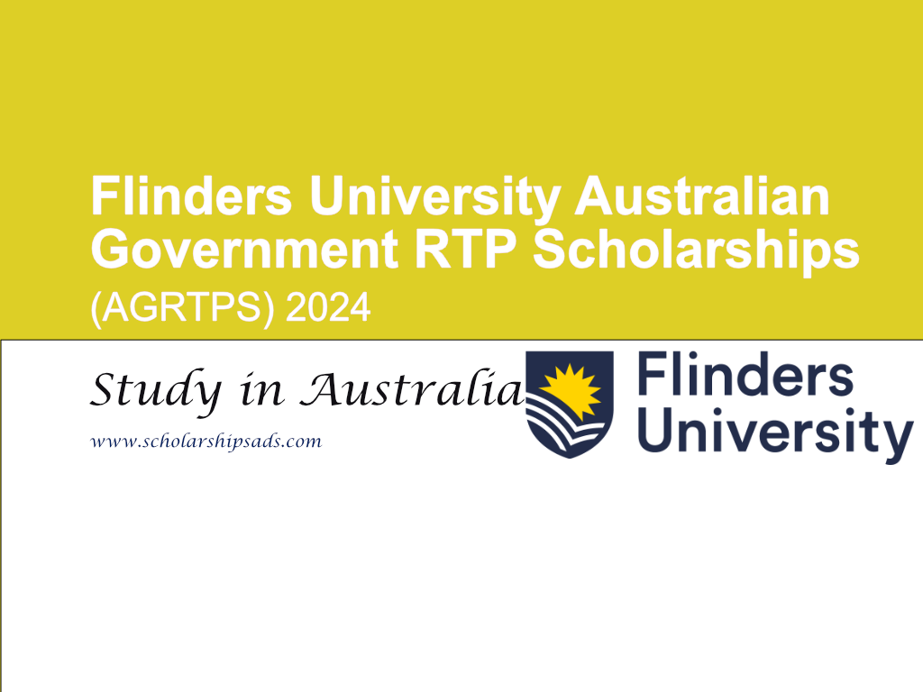 Flinders University Australian Government RTP Scholarships (AGRTPS) 2024