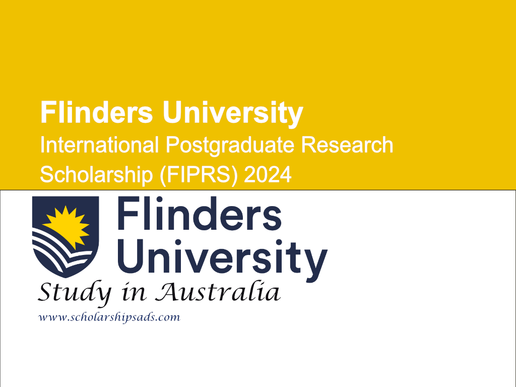 Flinders University International Postgraduate Research Scholarship (FIPRS) 2024  in Australia