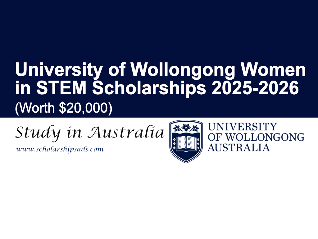 University of Wollongong Australia Women in STEM Scholarships 2025-2026 (Worth $20,000)
