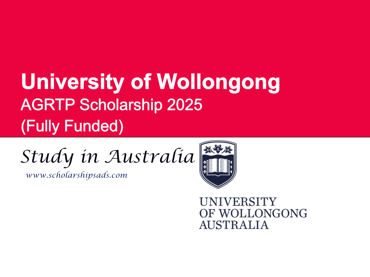 University of Wollongong Australia AGRTP Scholarship 2025 (Fully Funded)