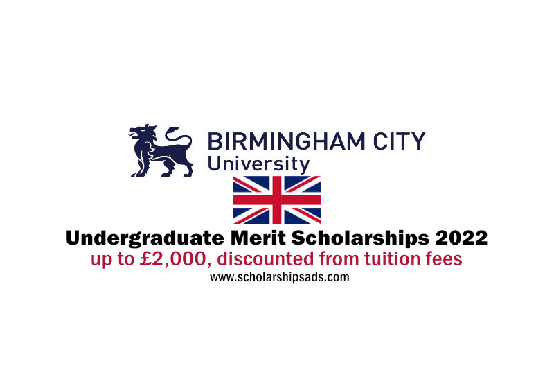 Birmingham City University England UK Undergraduate Merit Scholarships 2022/2023