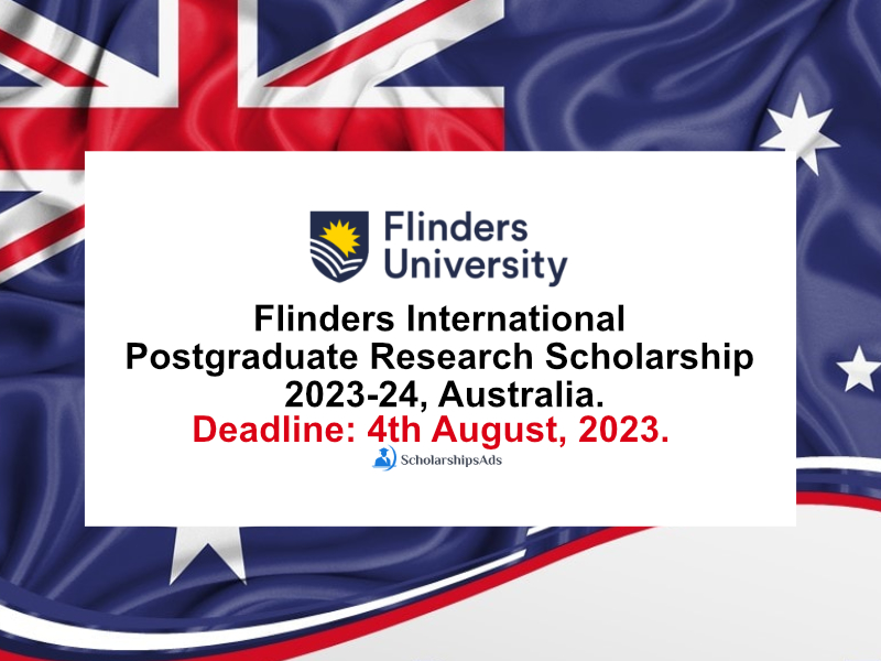 Flinders International Postgraduate Research Scholarship 2023-24, Australia.