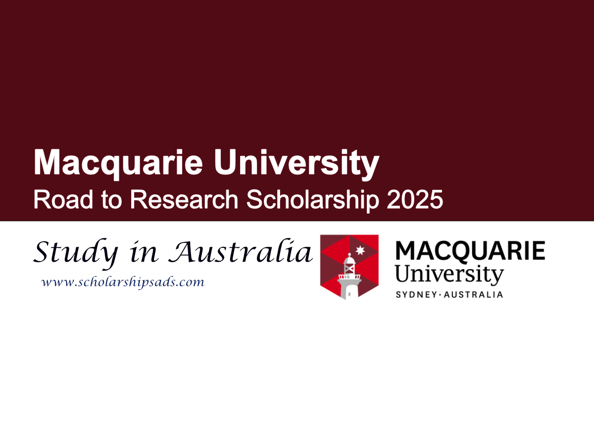 Macquarie University Australia Road to Research Scholarship 2025