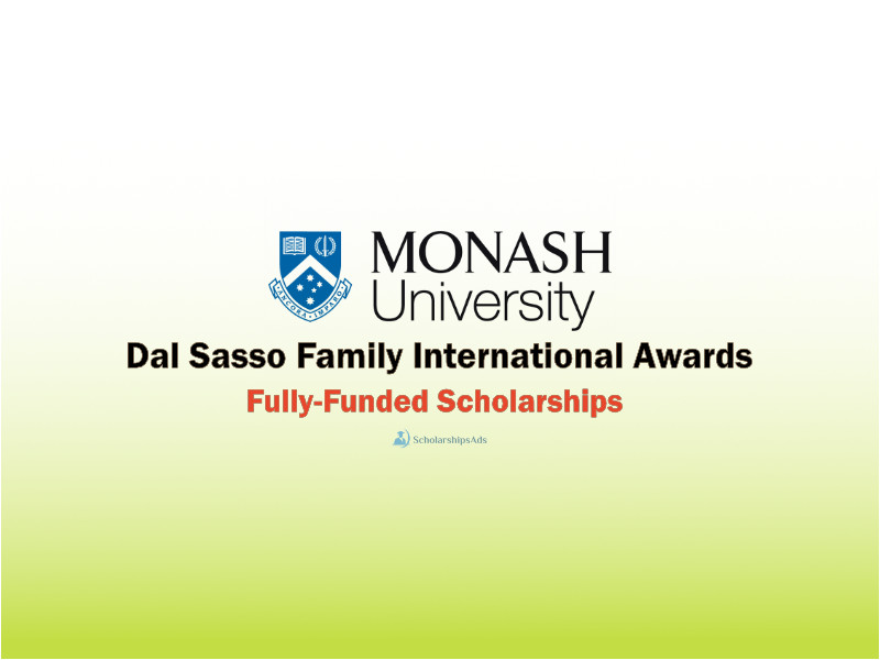 Monash University Dal Sasso Family Scholarship, Australia 2021-22
