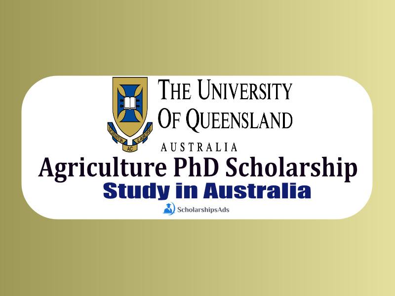 PhD scholarship 2022 - University of Queensland, Australia