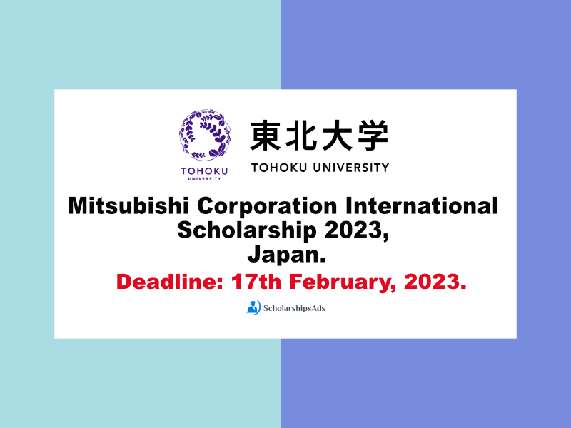 Mitsubishi Corporation International Scholarship 2023, Japan.
