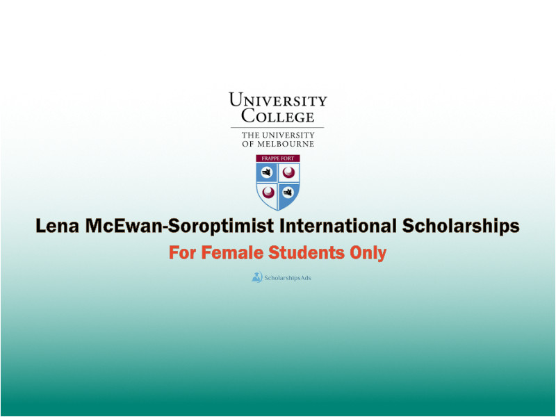 Lena McEwan-Soroptimist International Scholarship at University of Melbourne, Australia 2022-23