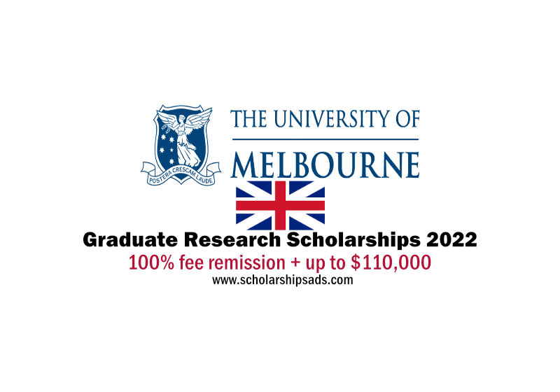 University of Melbourne Australia 600 Graduate Research Scholarships (Up to $110,000)