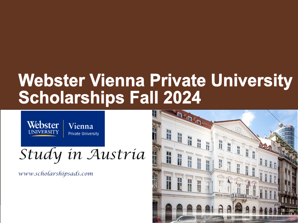 Webster Vienna Private University Scholarships Fall 2024 in Austria