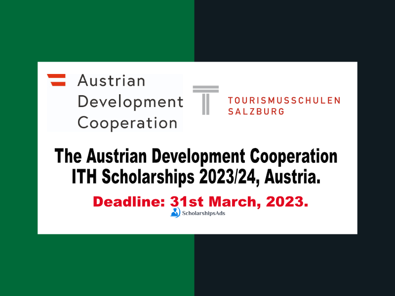 The Austrian Development Cooperation ITH Scholarships 2023/24, Austria.