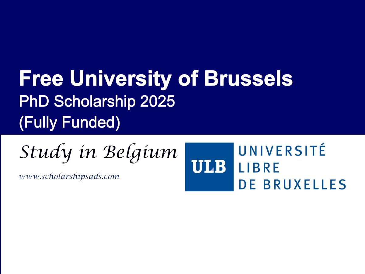 Free University of Brussels, Belgium PhD Scholarship 2025  (Fully Funded)