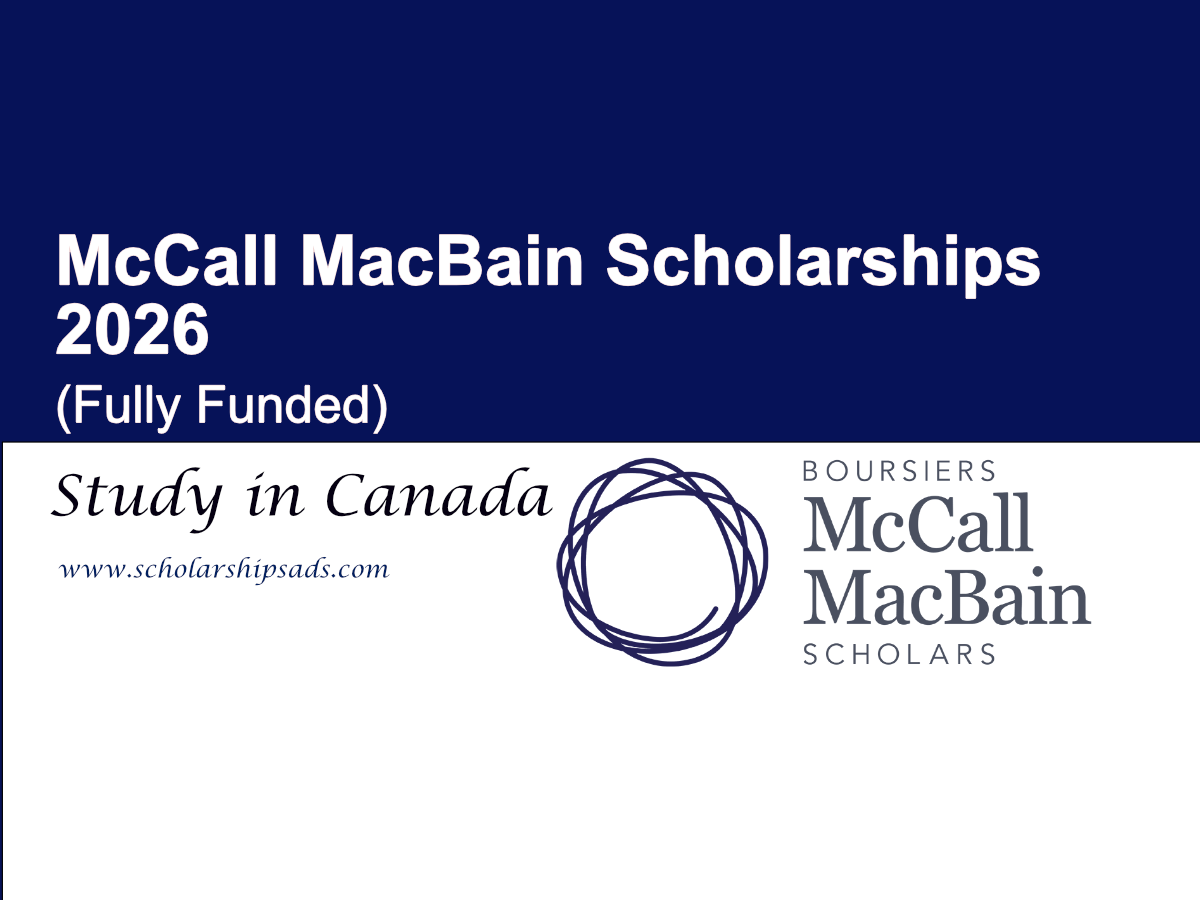 McCall MacBain Scholarships 2026, Canada (Fully Funded)