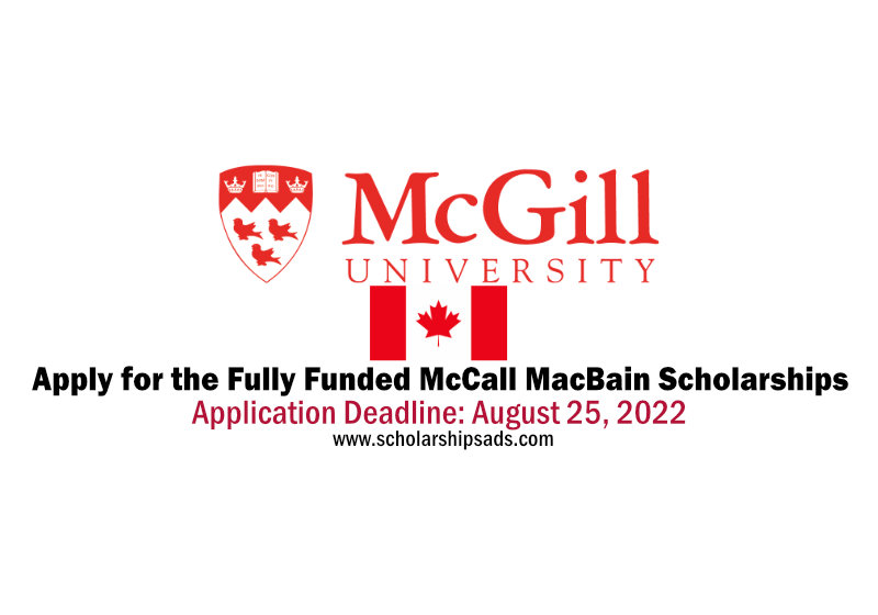 McGill University Fully Funded McCall MacBain Scholarships in Montreal, Canada 2023