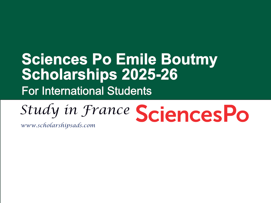Sciences Po France Emile Boutmy Scholarships 2025-26