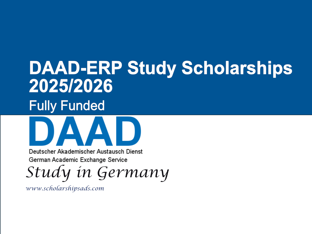 DAAD-ERP Study Scholarships 2025/2026 in Germany (Fully Funded)
