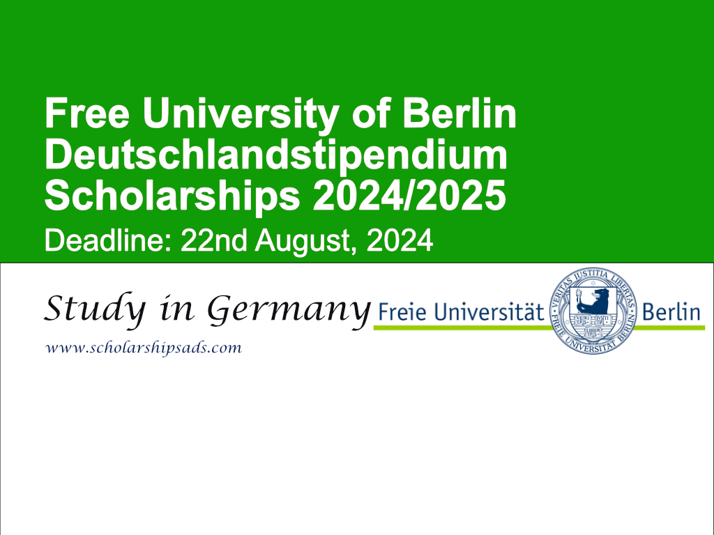 Free University of Berlin Germany Deutschlandstipendium Scholarships 2024/2025
