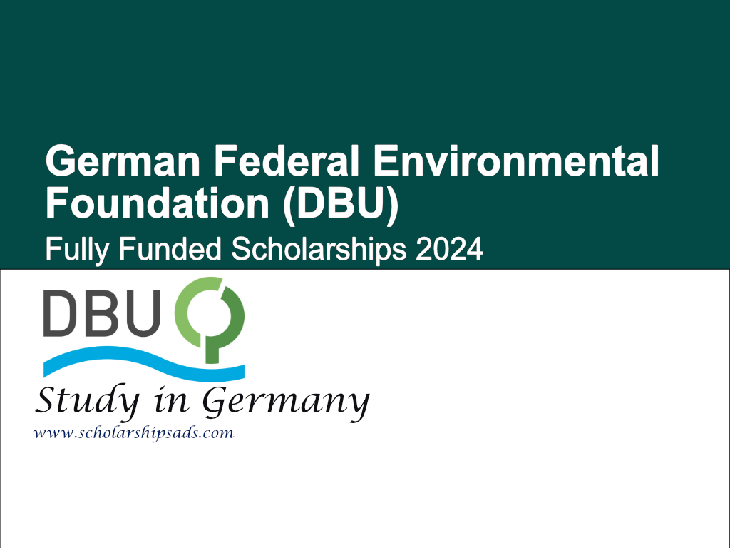 German Federal Environmental Foundation (DBU) Scholarships 2024 in Germany (Fully Funded)