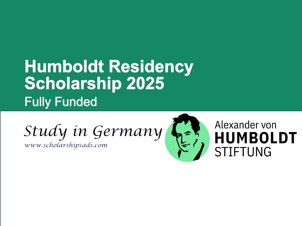 Humboldt Residency Scholarship 2025, Germany (Fully Funded)