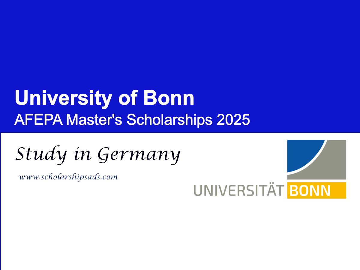 University of Bonn Germany Offers AFEPA Masters Scholarships 2025 for International Students