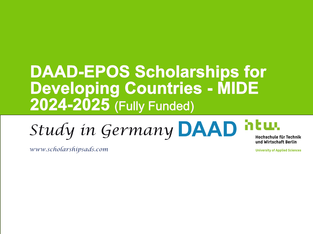 DAAD-EPOS Scholarships for Developing Countries - MIDE 2024-2025, Germany.