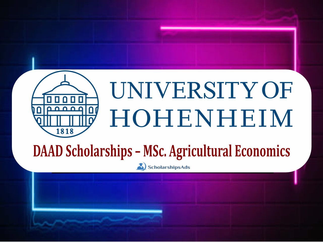 Masters Agriculture Economic Scholarships in Germany at University of Hohenheim 2023 Without IELTS