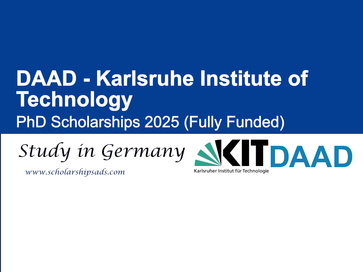 DAAD - Karlsruhe Institute of Technology, Germany PhD Scholarships 2025 (Fully Funded)