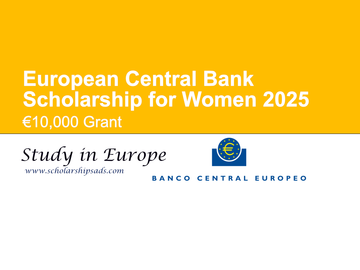 European Central Bank Scholarship for Women 2025