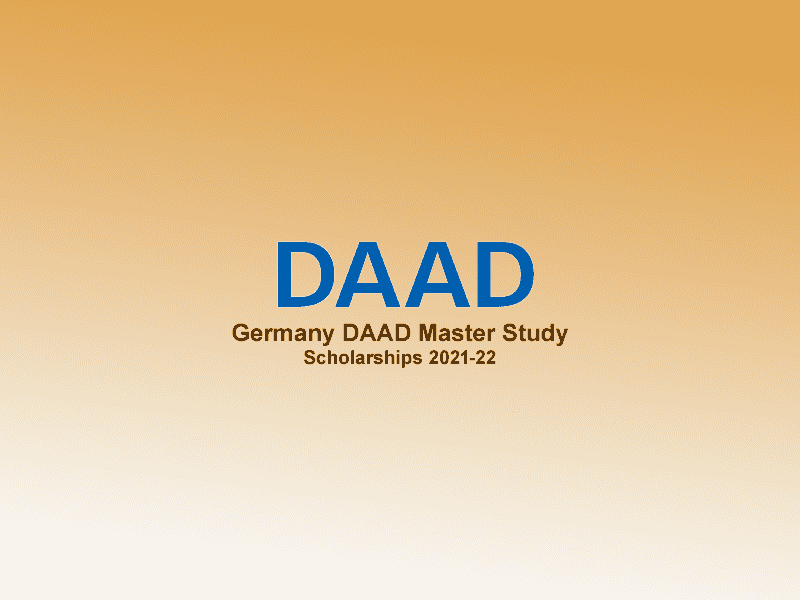 Germany DAAD Master Study Scholarships,  2021-22