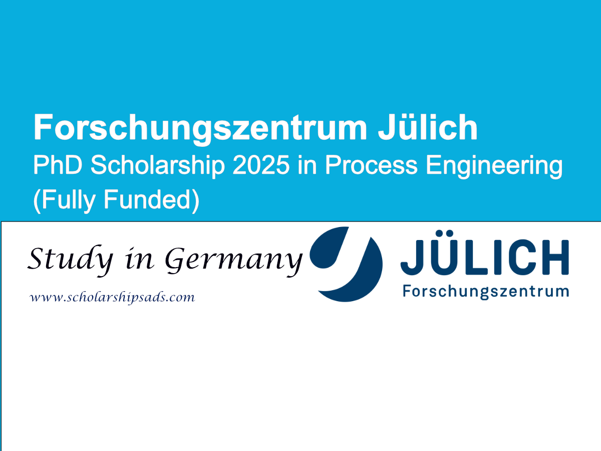 Forschungszentrum Jülich PhD Scholarship 2025 in Process Engineering (Fully Funded)