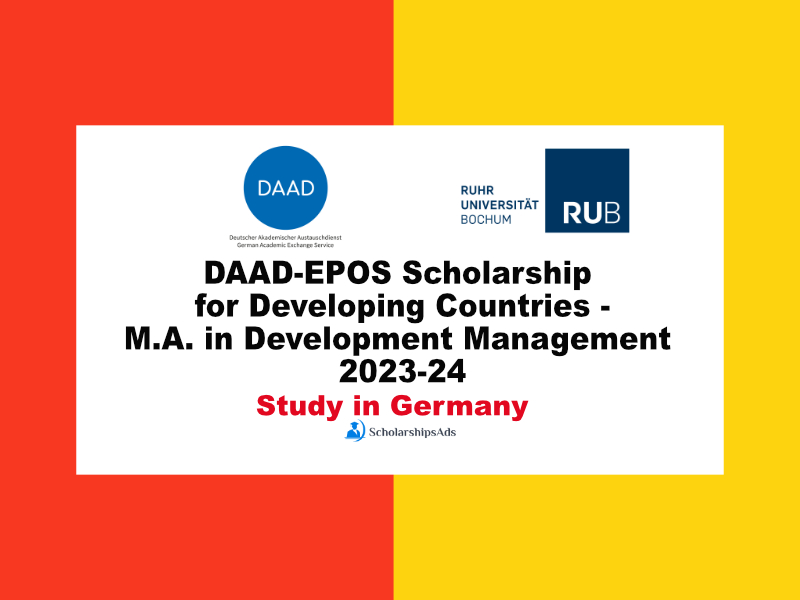 DAAD-EPOS Scholarship for Developing Countries - M.A. in Development Management 2023-24