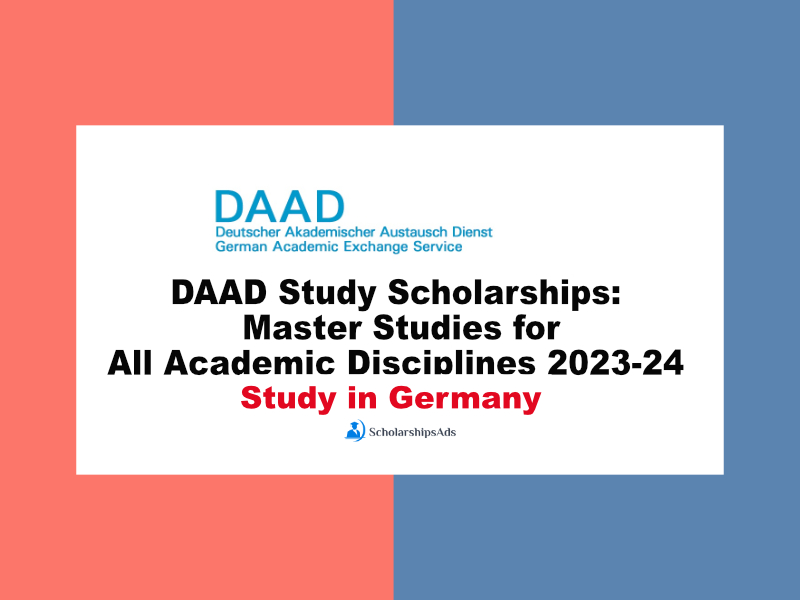 DAAD Study Scholarships: Master Studies for All Academic Disciplines 2023