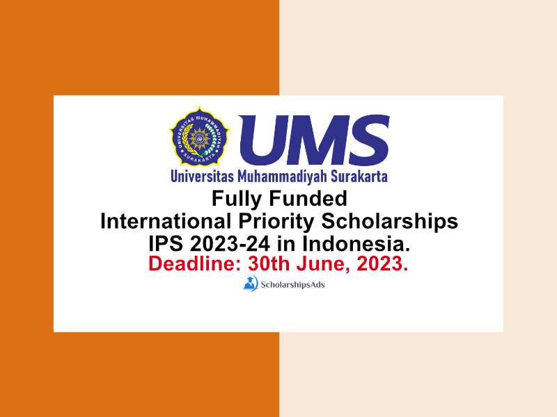 Fully Funded International Priority Scholarships IPS 2023-24 in Indonesia.