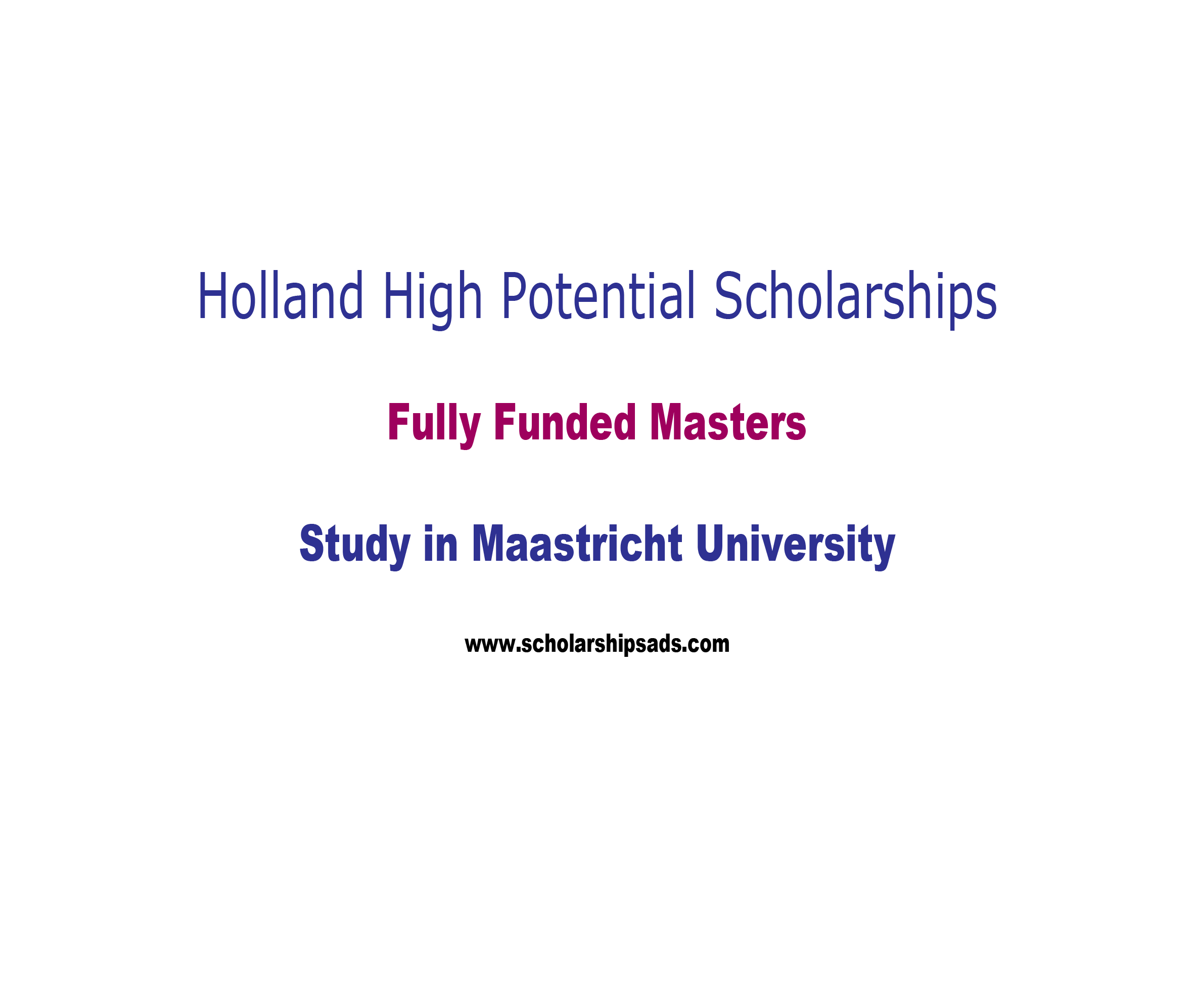 Holland High Potential scholarship - Maastricht University