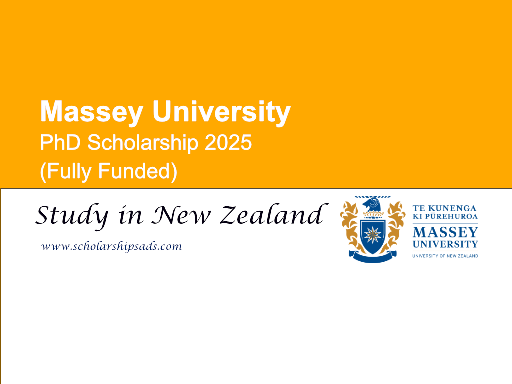 Massey University Fully Funded PhD Scholarship 2025 in New Zealand