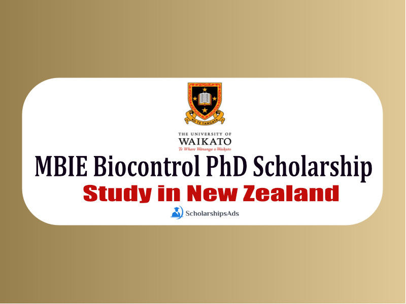 PhD Scholarship MBIE Biocontrol 2022 - University of Waikato, Hamilton, New Zealand