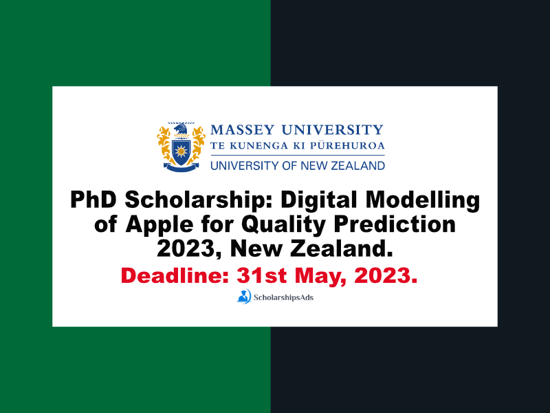 PhD Scholarship: Digital Modelling of Apple for Quality Prediction 2023