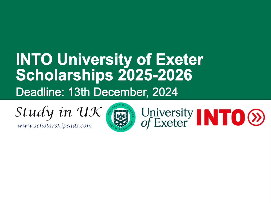 INTO University of Exeter UK Scholarships 2025-2026