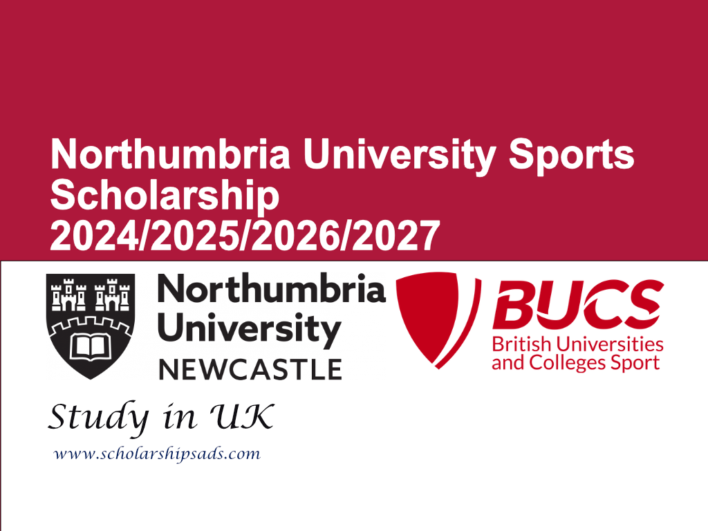 Northumbria University Sports Scholarship 2024/2025/2026/2027 in UK