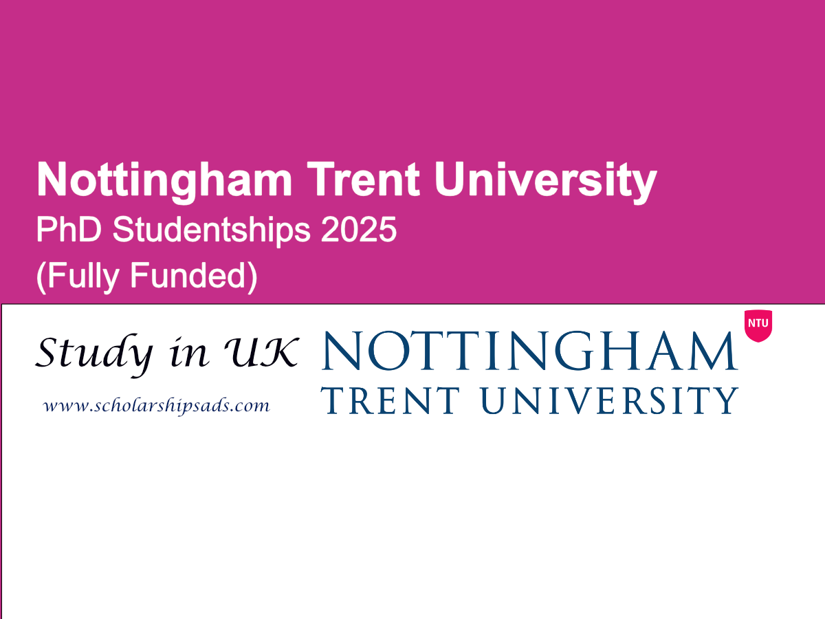 Nottingham Trent University UK offers fully funded PhD Scholarship 2025