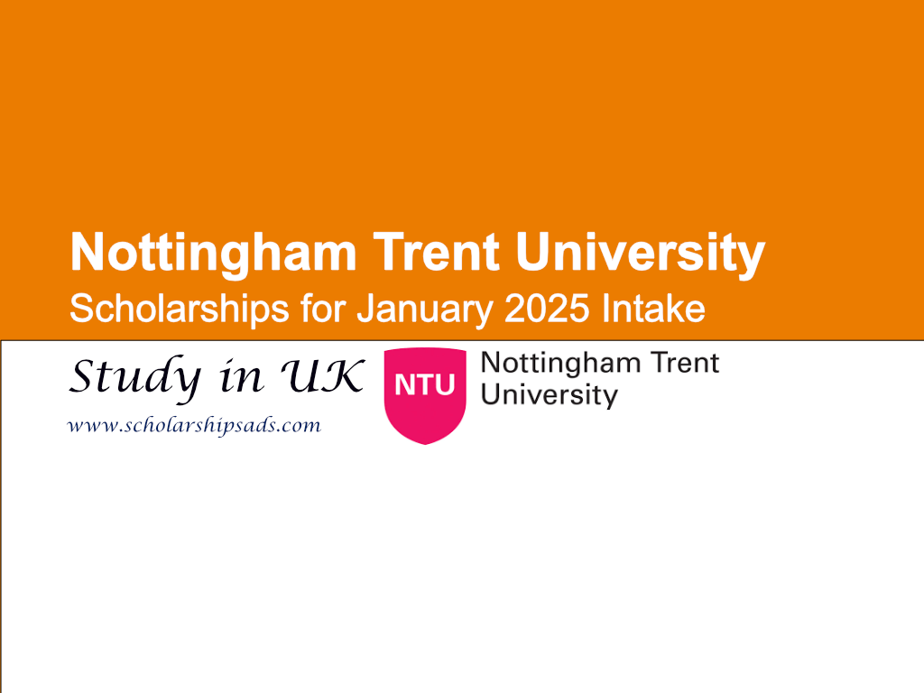Nottingham Trent University UK Scholarships for January 2025 Intake