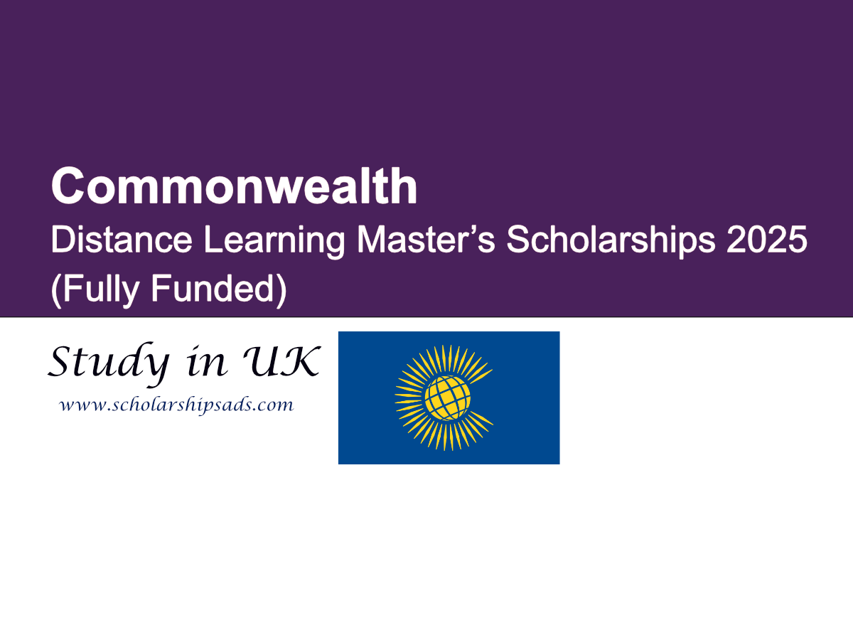 Commonwealth UK Distance Learning Master’s Scholarships 2025 (Fully Funded)