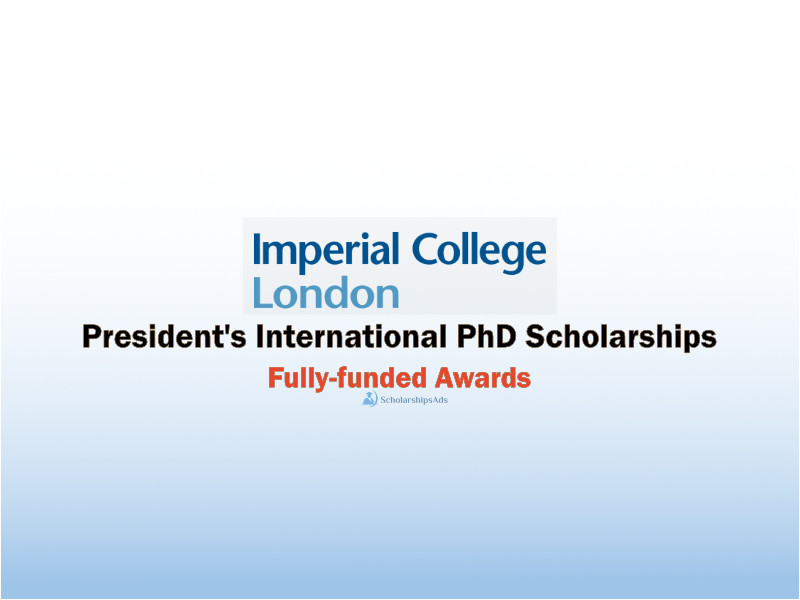 Imperial College London President's PhD Scholarship Awards, UK 2022-23