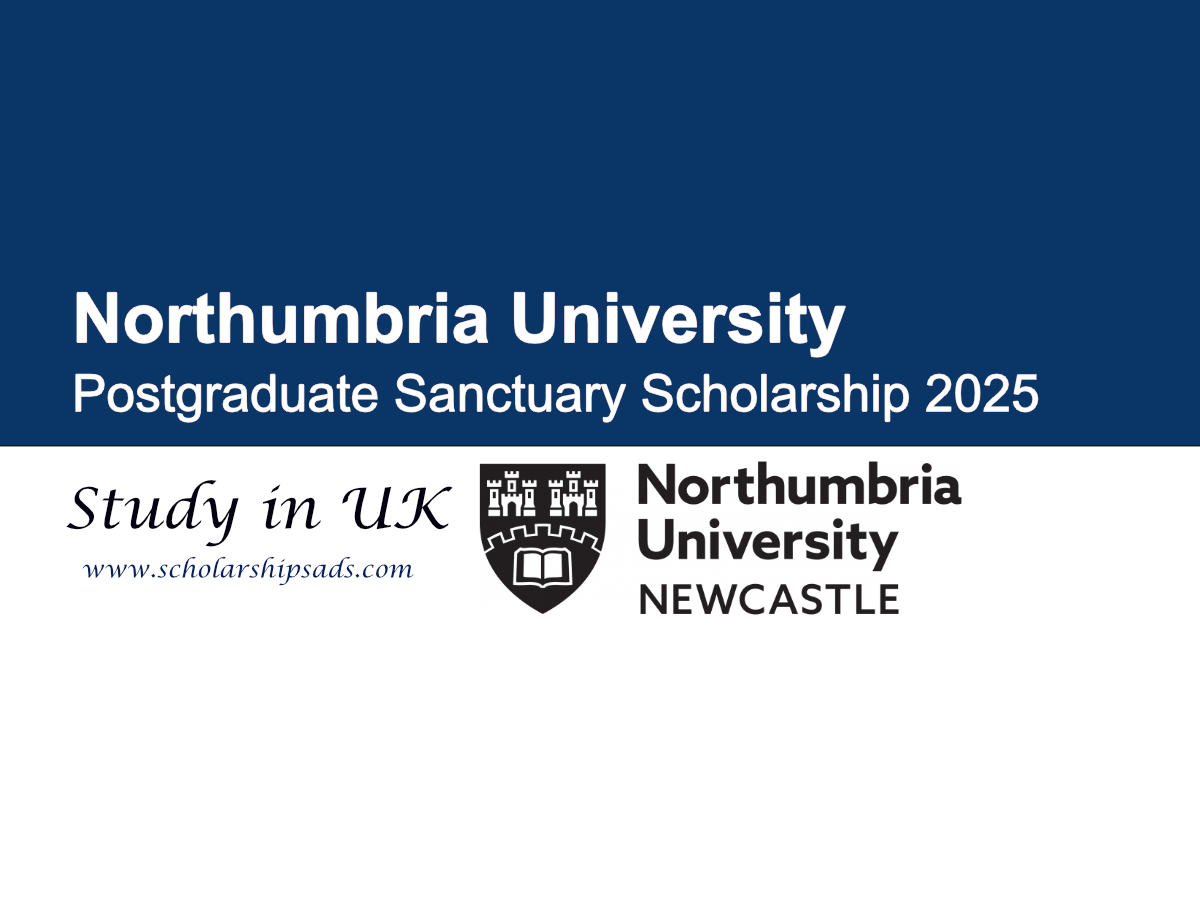 Northumbria University UK Postgraduate Sanctuary Scholarship 2025
