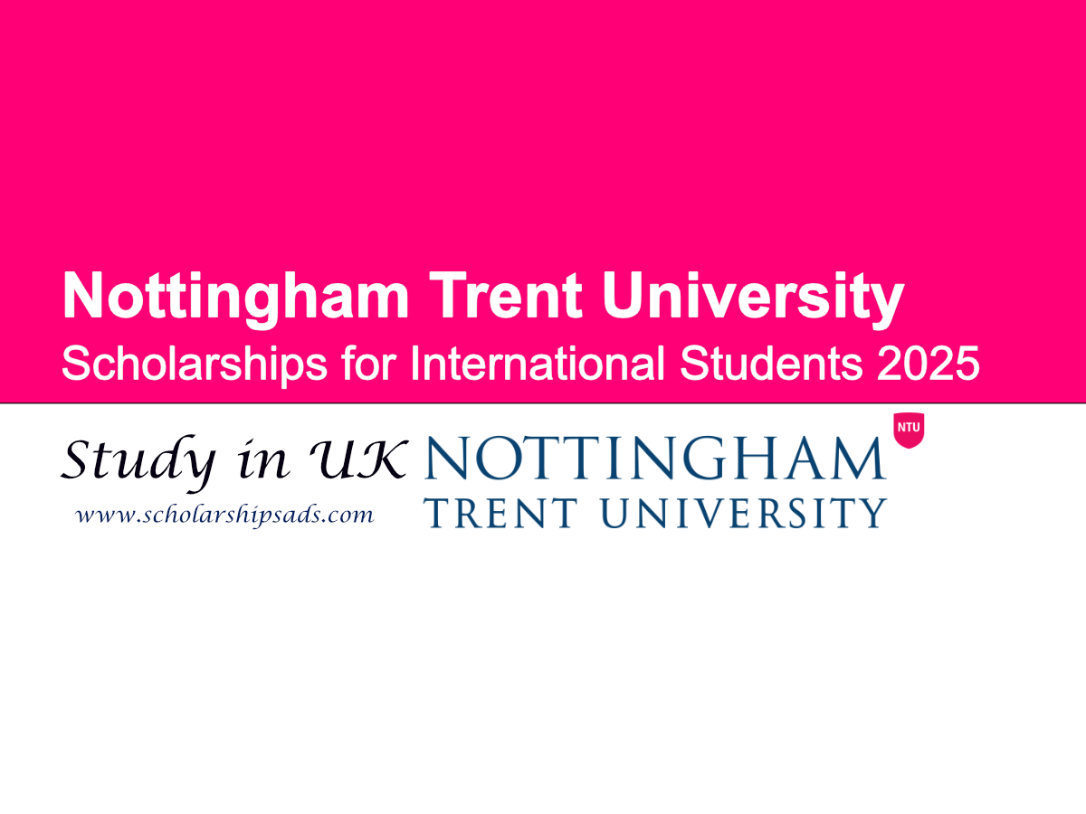 Nottingham Trent University UK (NTU) Scholarships for International Students 2025